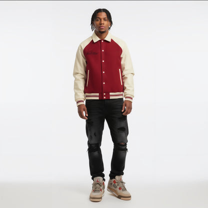 Red Rain Baseball Jacket
