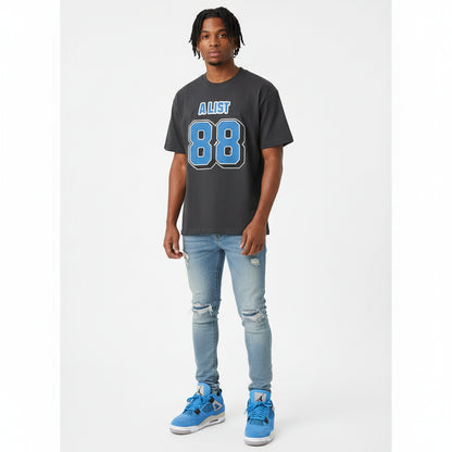 Heavyweight T-Shirt - A LIST 88 Blue