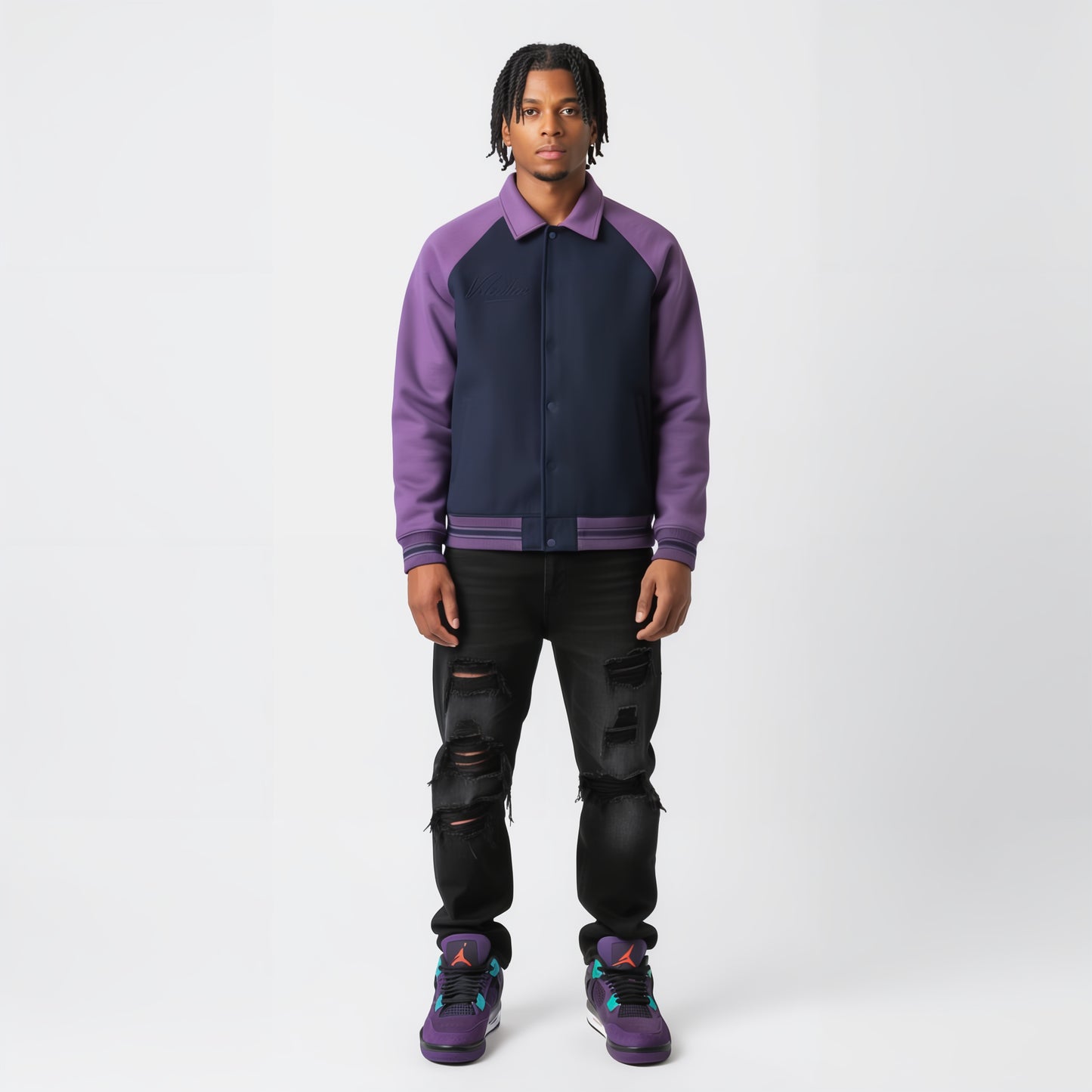 Purple P Baseball Jacket