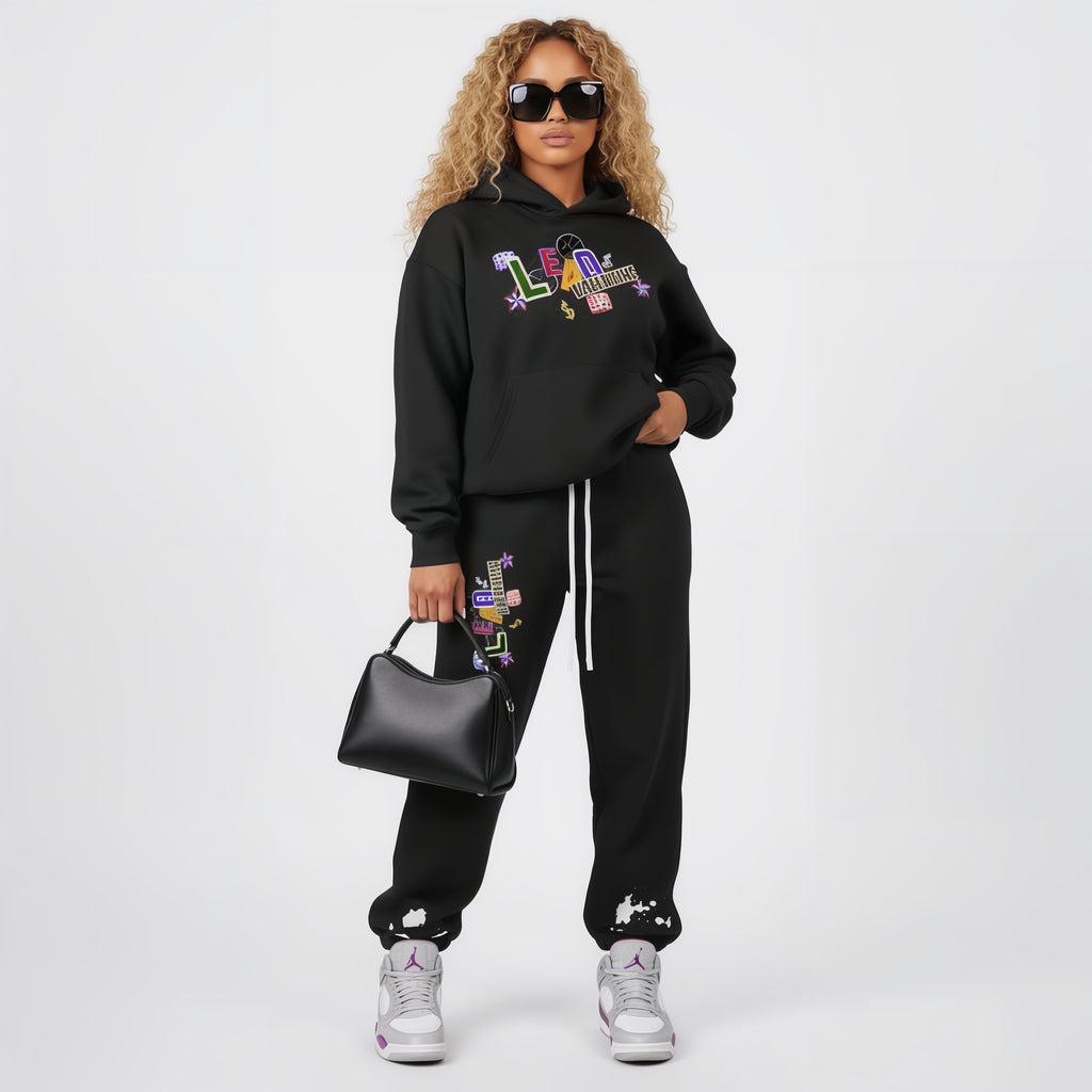 Womans Streetwear Straight Leg Pants- Playful