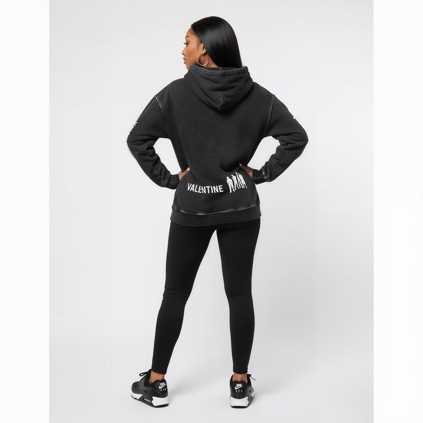 Snow Washed Green Hoodie