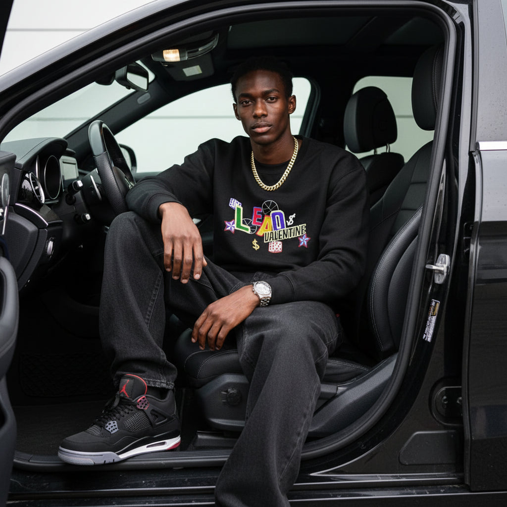 Fleeced Sweatshirt- Playful