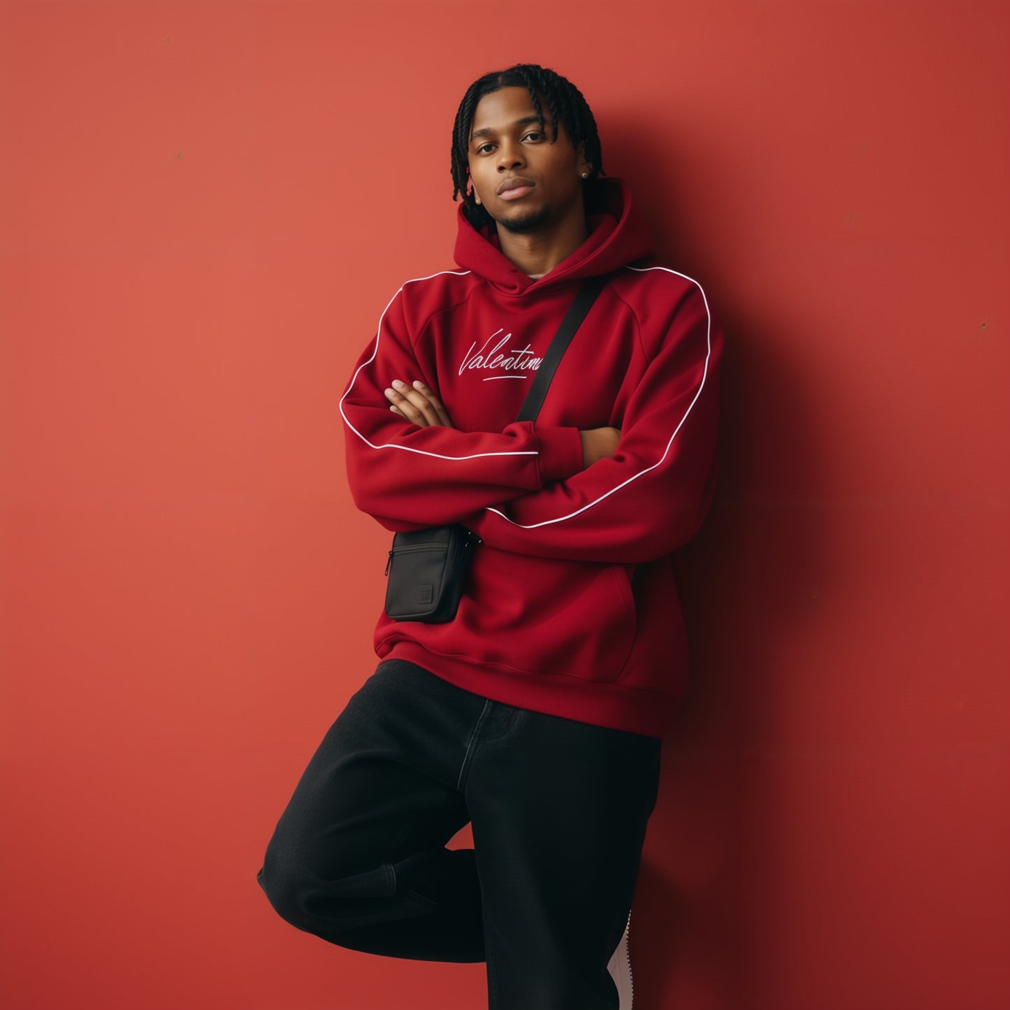 Mens Red Rain Hoodie