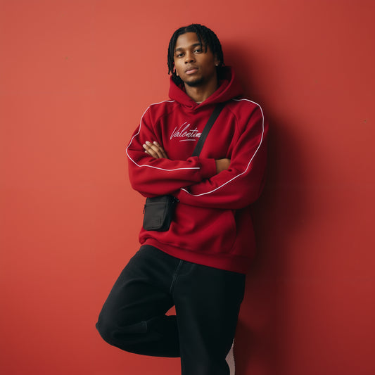 Mens Red Rain Hoodie