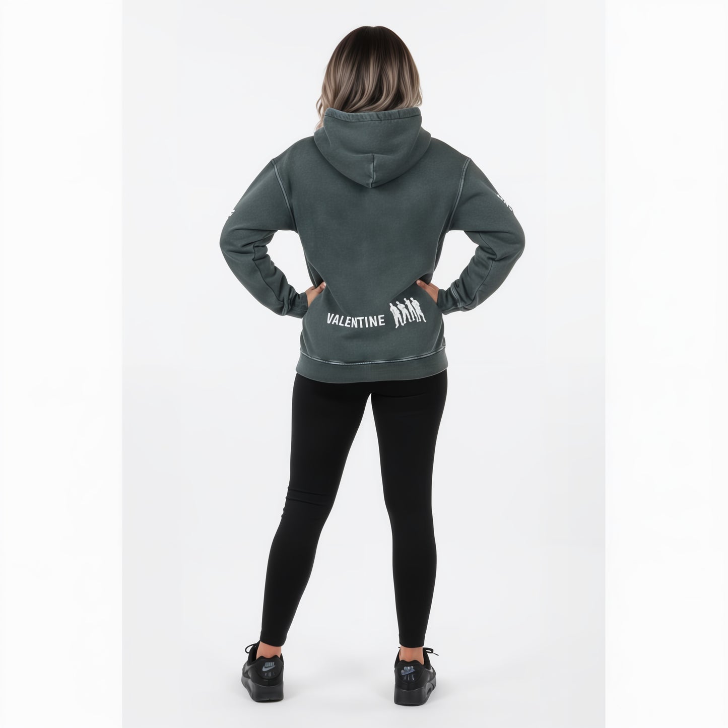 Snow Washed Green Hoodie