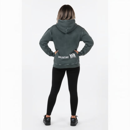 Snow Washed Green Hoodie