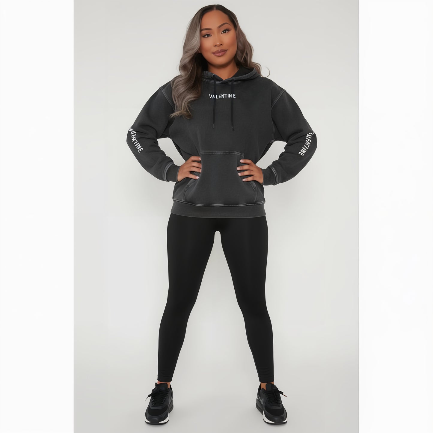 Snow Washed Green Hoodie