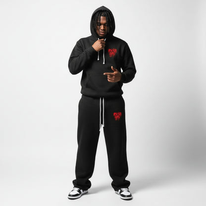 Mens Bad Tracksuit Fleeced Boxy Hoodie