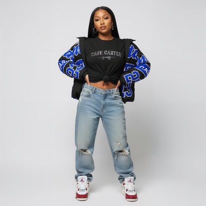 Womans Valentine Money Blues Hooded Jacket