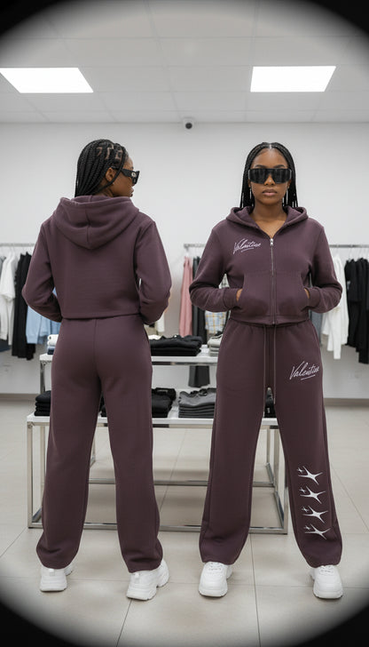 Miss Valentine Signed Essential Cropped Zip-Up Hoodie