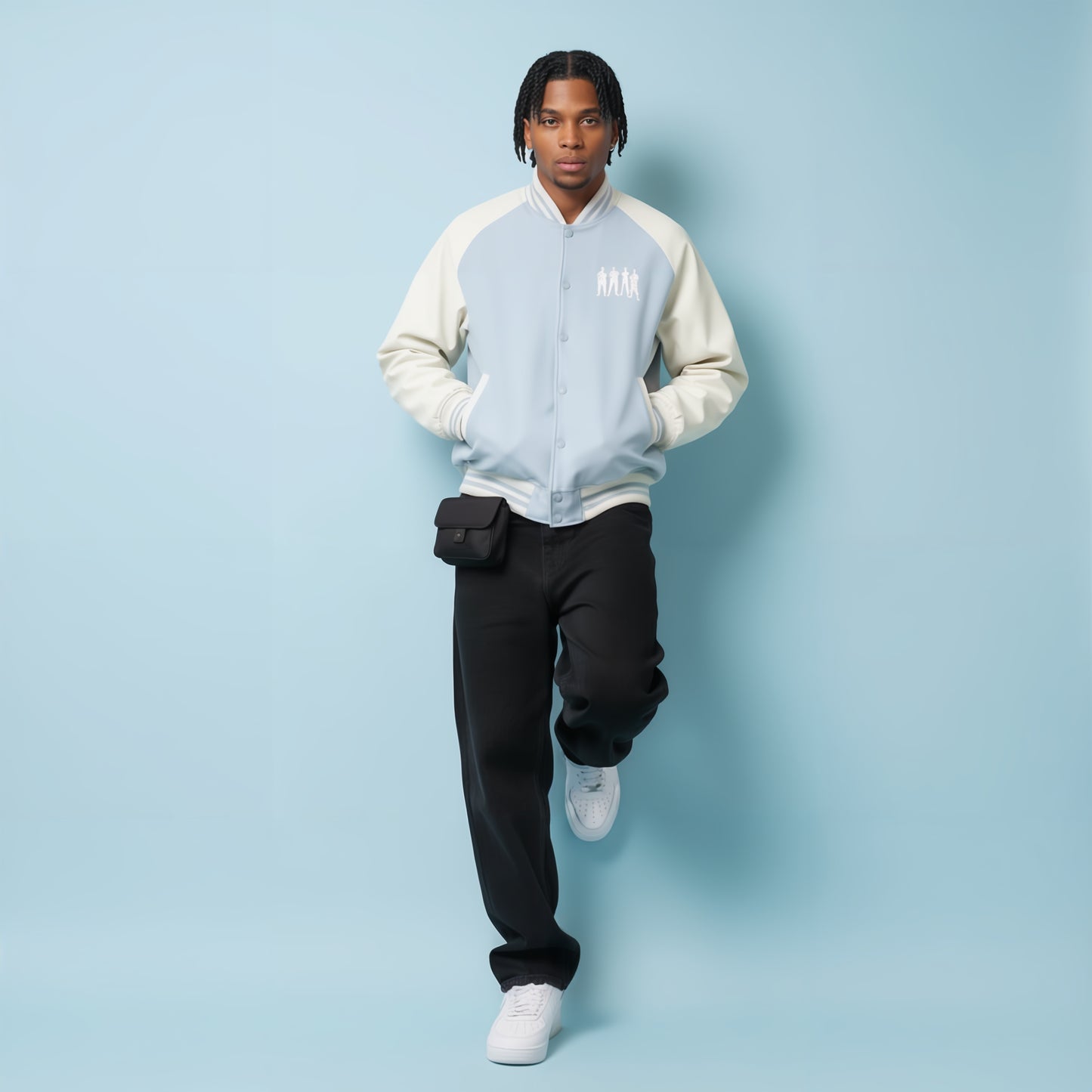 Sky Blue  Varsity Jacket