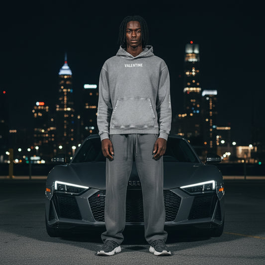 Snow Washed Grey Hoodie