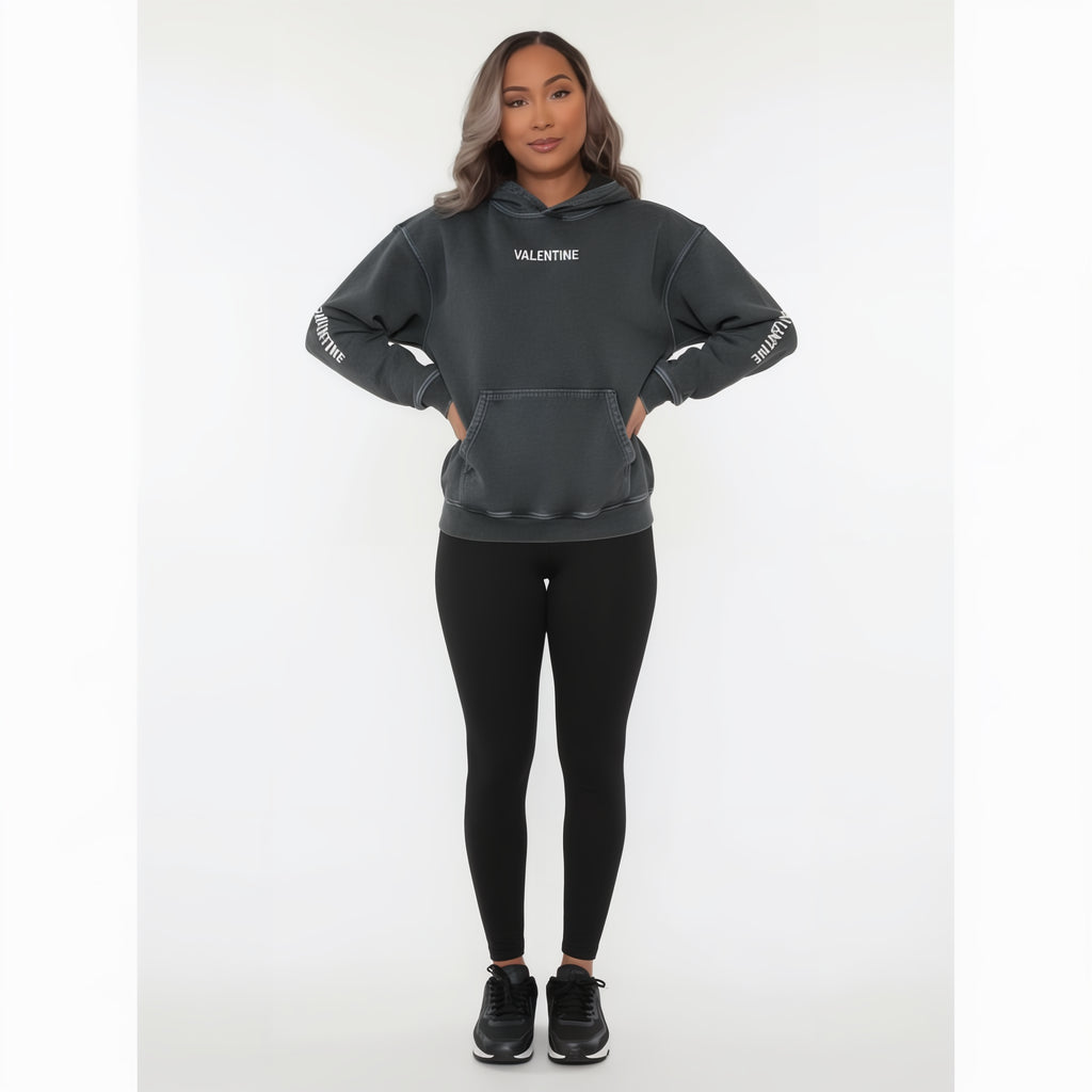 Snow Washed Green Hoodie