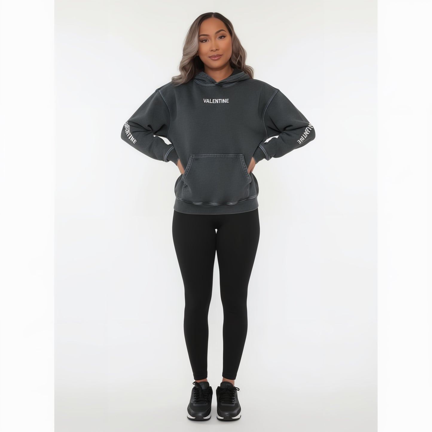 Snow Washed Green Hoodie