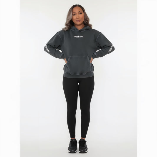 Snow Washed Green Hoodie