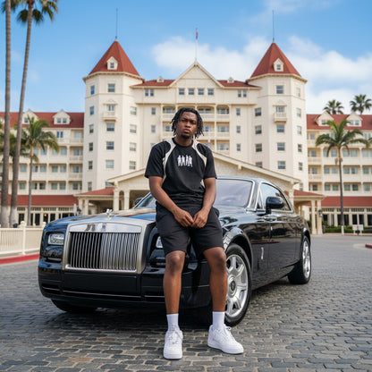 Contrast Panel Cotton T-Shirt - Sport Mode