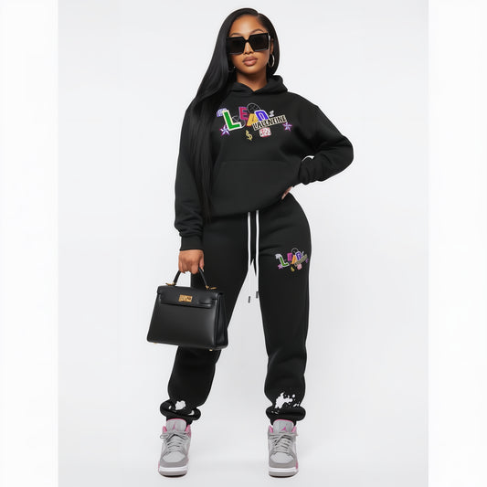 Womans Streetwear Straight Leg Pants- Playful