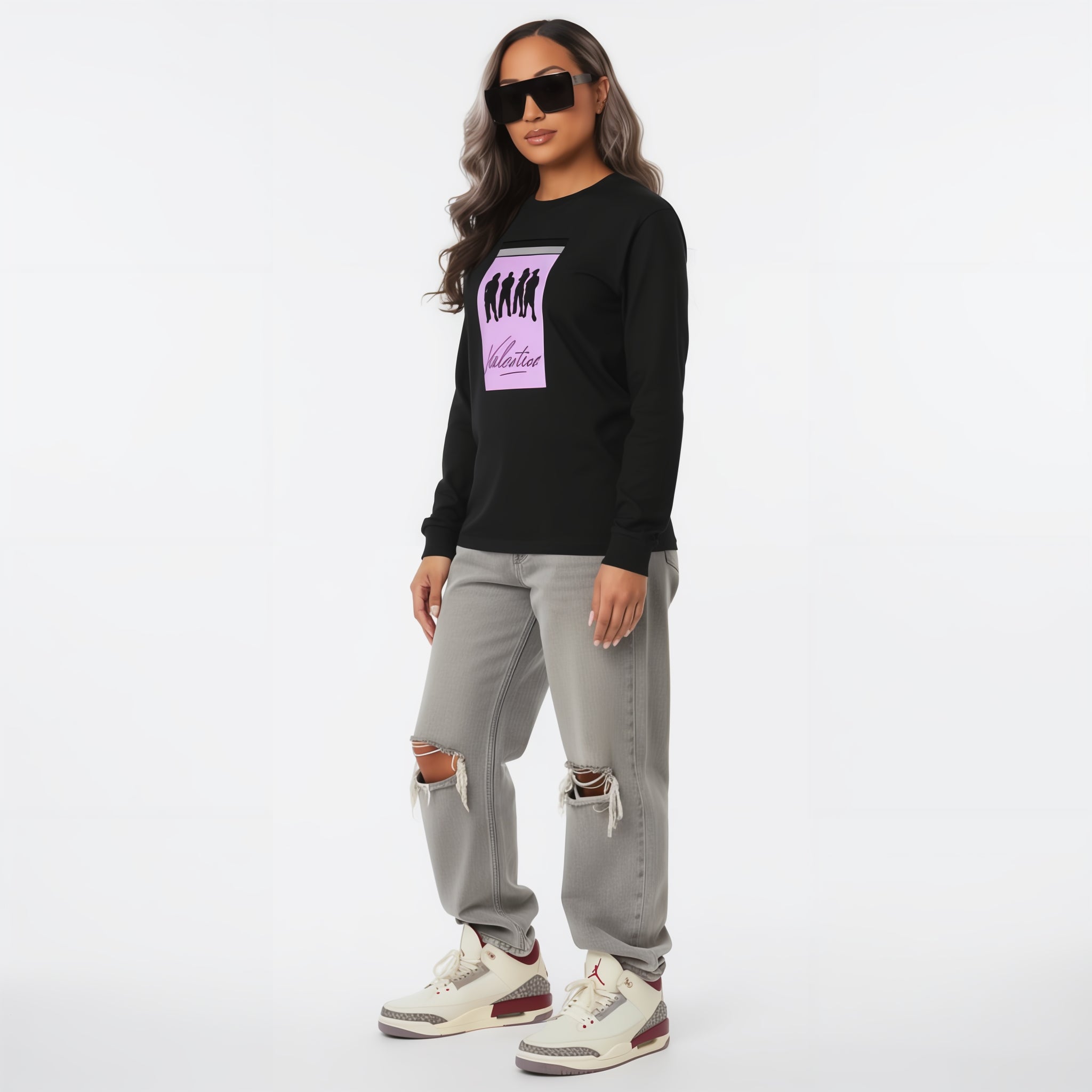 Womans Aura Line Long-Sleeve T-Shirt
