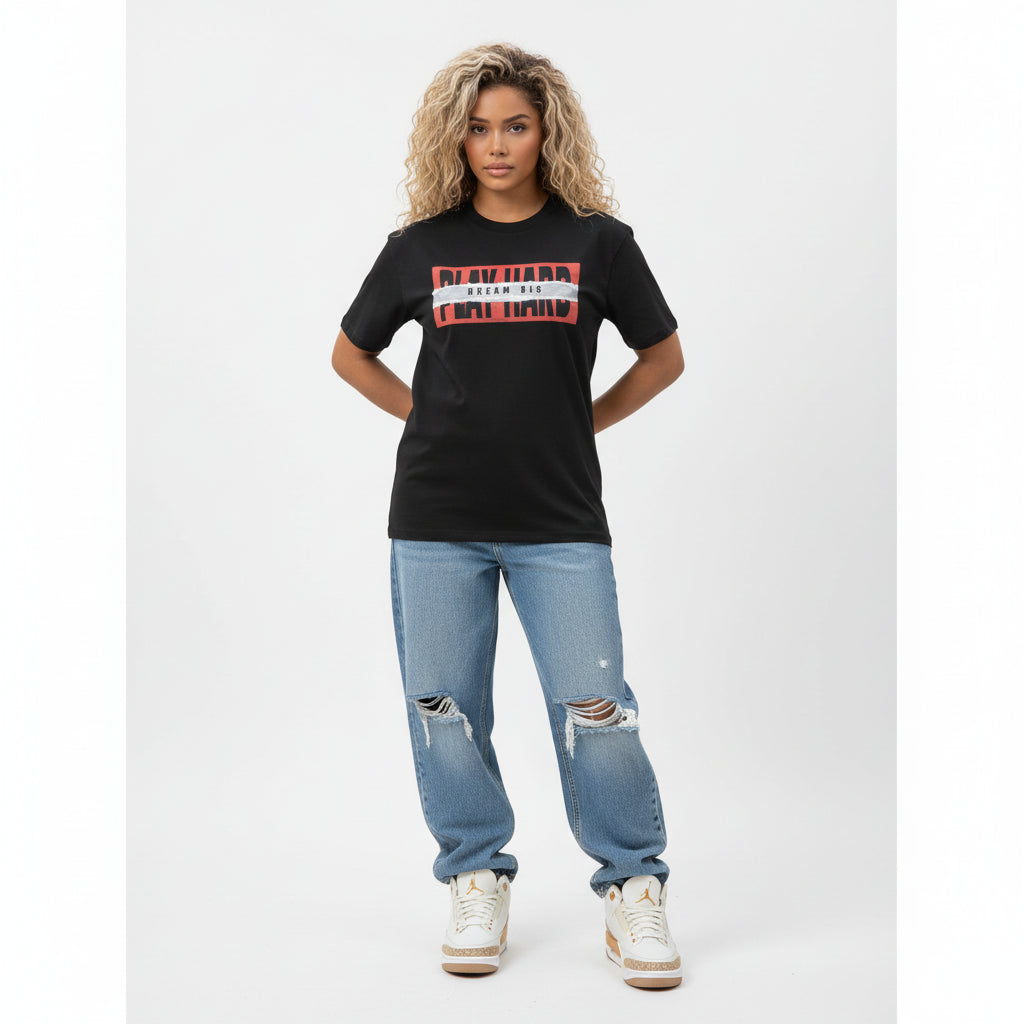 Woman's Heavyweight Earth Tone T-Shirt - Play Hard