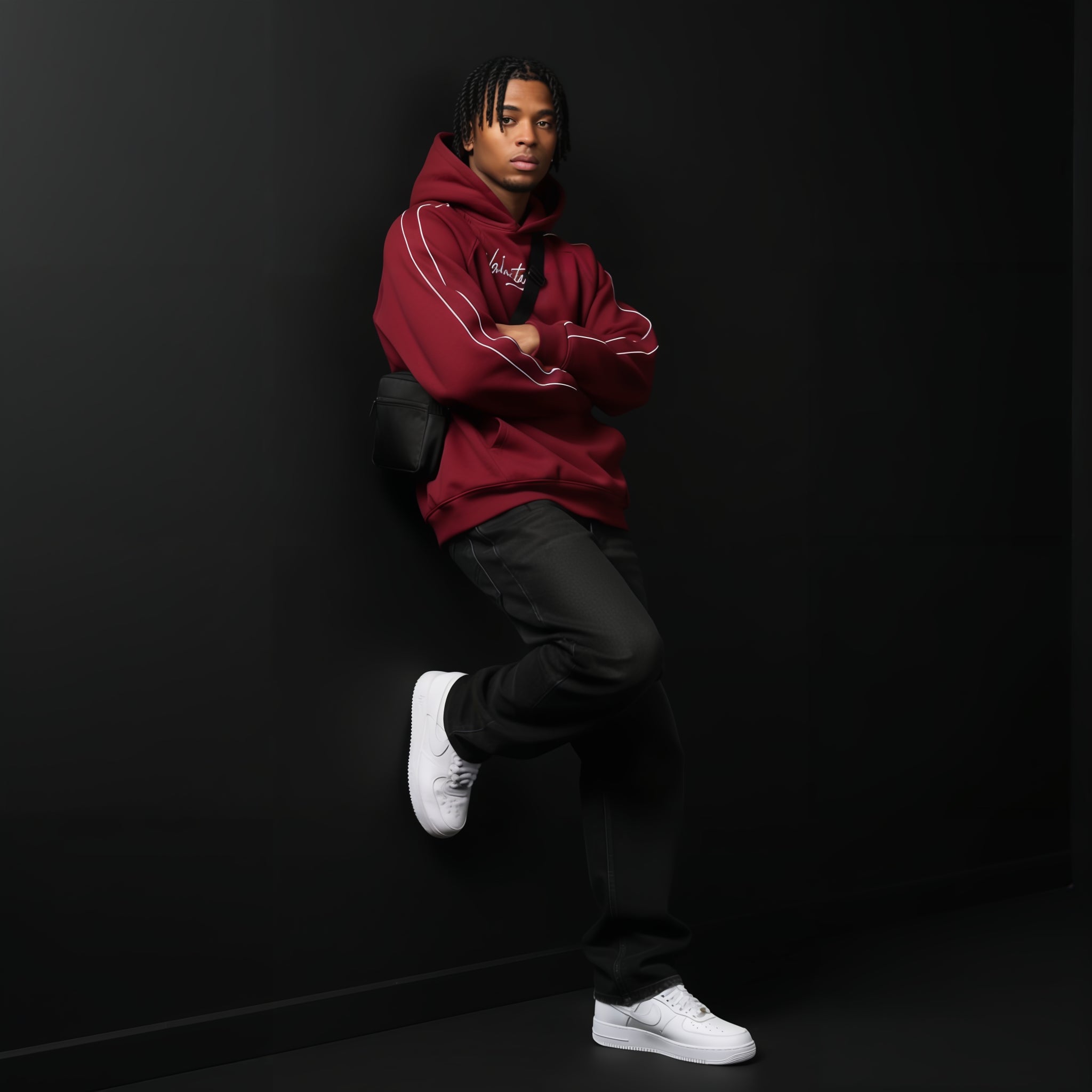 Mens Red Rain Hoodie