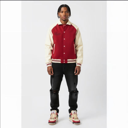 Red Rain Baseball Jacket