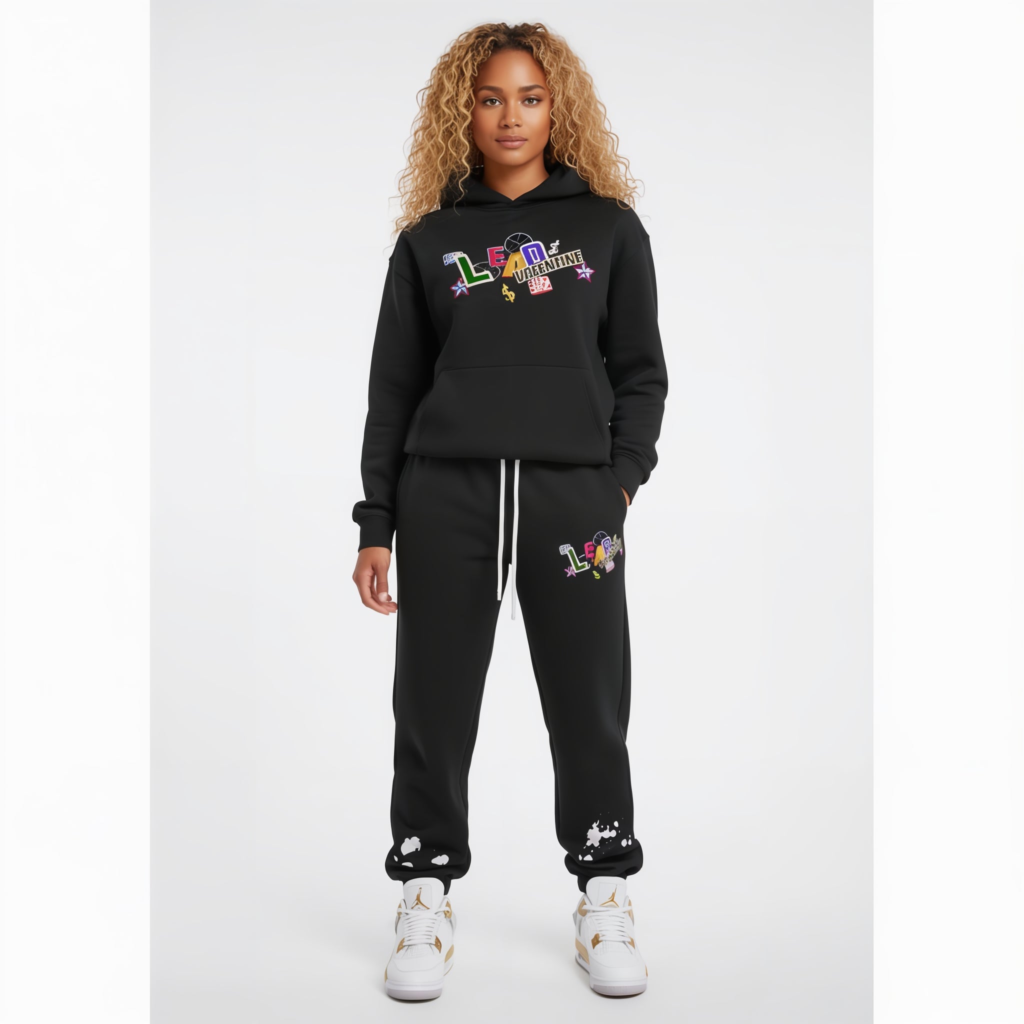 Womans Streetwear Straight Leg Pants- Playful