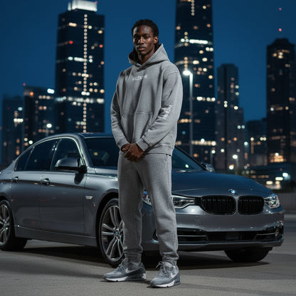 Snow Washed Grey Hoodie