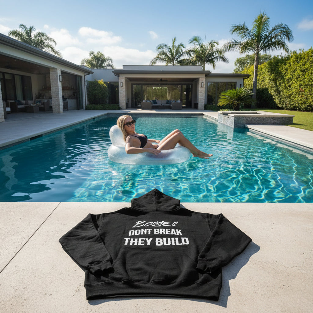 Womans Oversized Hoodie - Bosses Dont Break