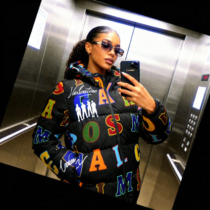 Valentine Letters Hooded Jacket Womans