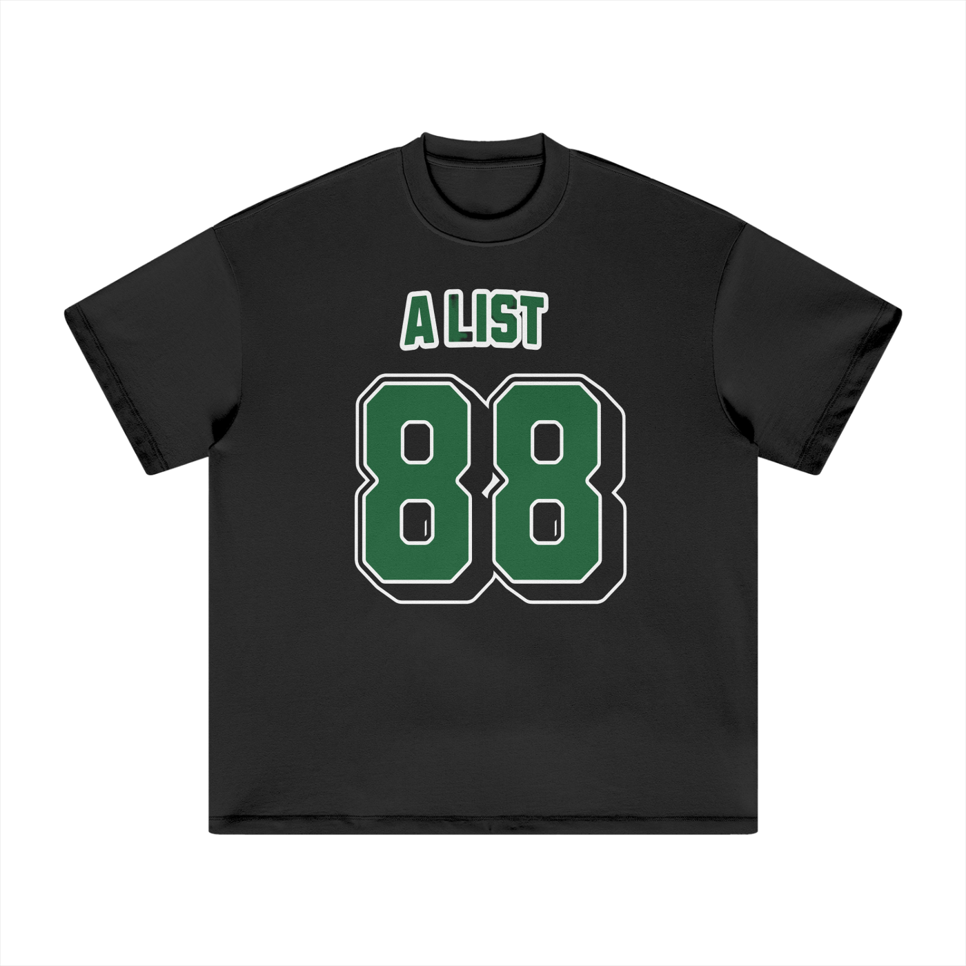 Womans Heavyweight T-Shirt - A LIST 88 Green
