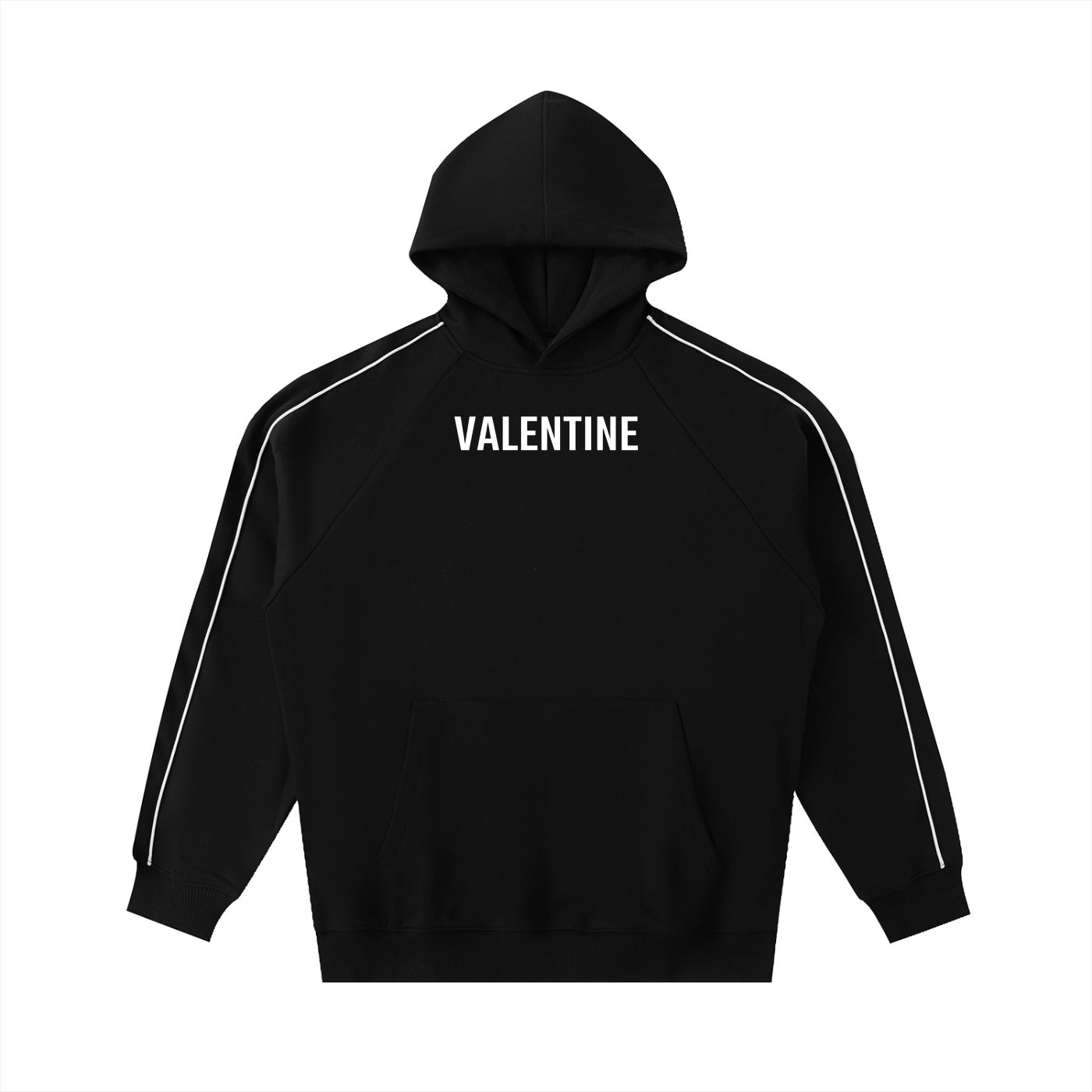 Valentine Contrast Piping Raglan Hoodie