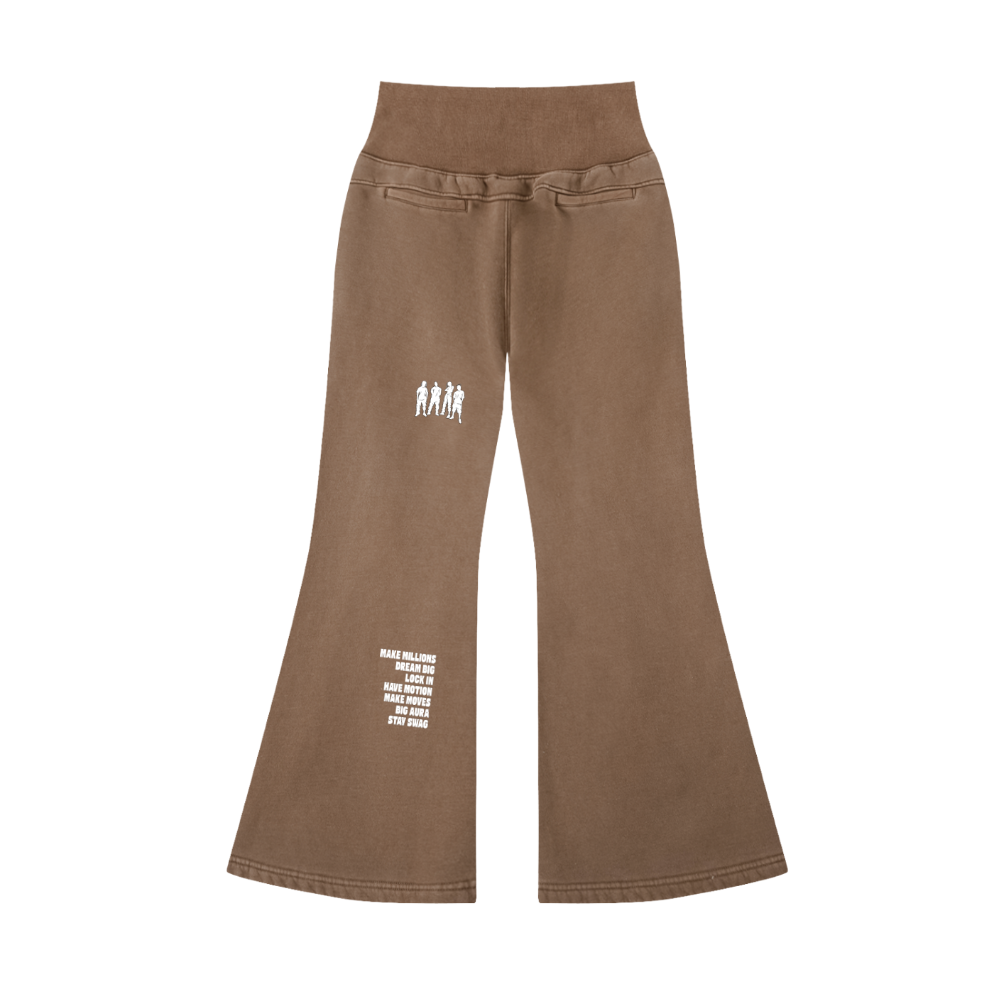 Big Mama Flared Fleece Pants (Brown)