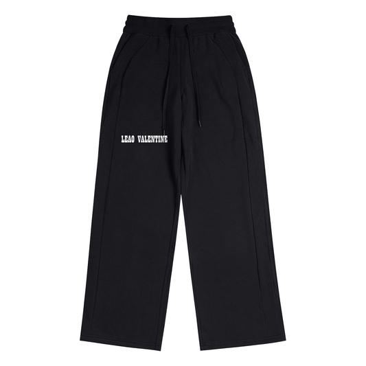 Black Straight Leg Tracksuit Pants