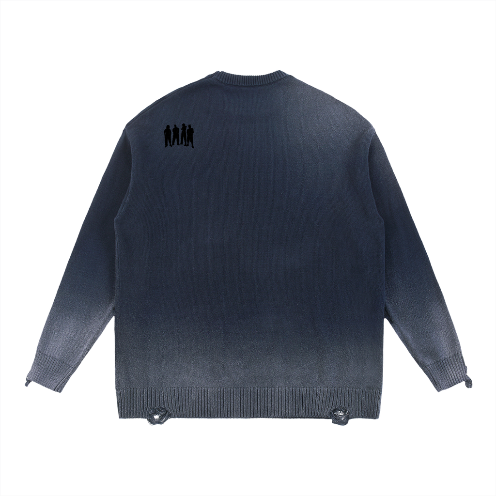 Distressed Ripped Crewneck sweater