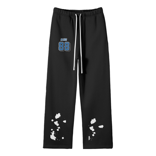 Streetwear Straight Pants- A List 88 Blue
