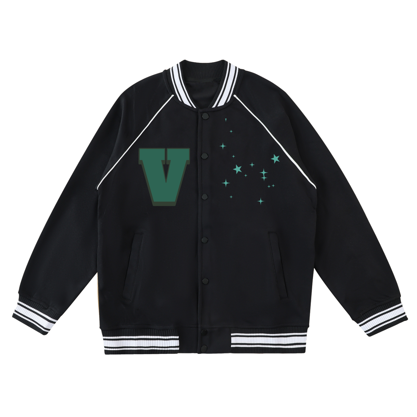 Valentine Varsity Jacket - Green Dreams