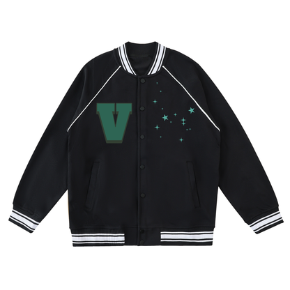 Valentine Varsity Jacket - Green Dreams