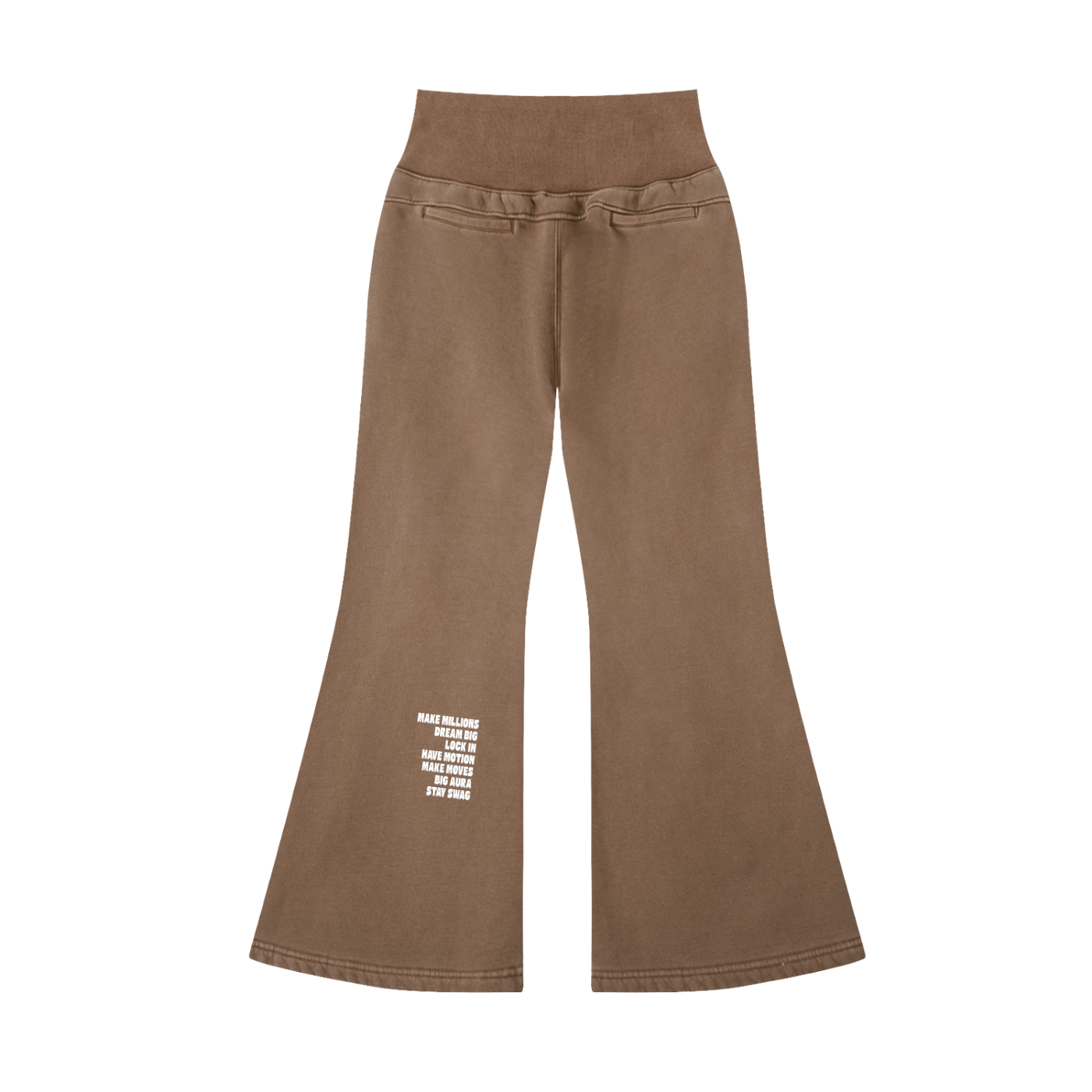 Big Mama Flared Fleece Pants (Brown)