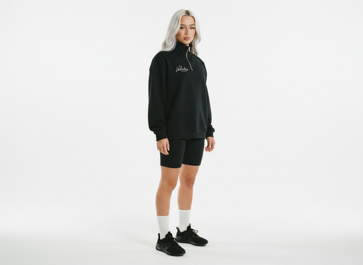Womans Half-Zip Sweatshirt