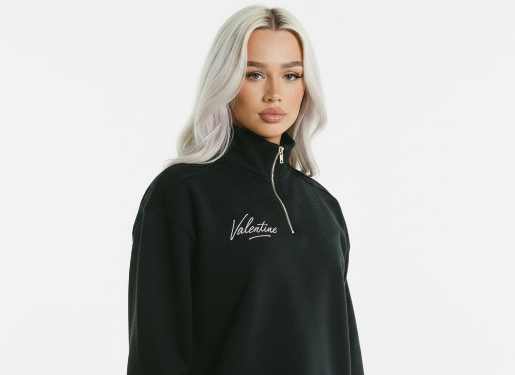 Womans Half-Zip Sweatshirt