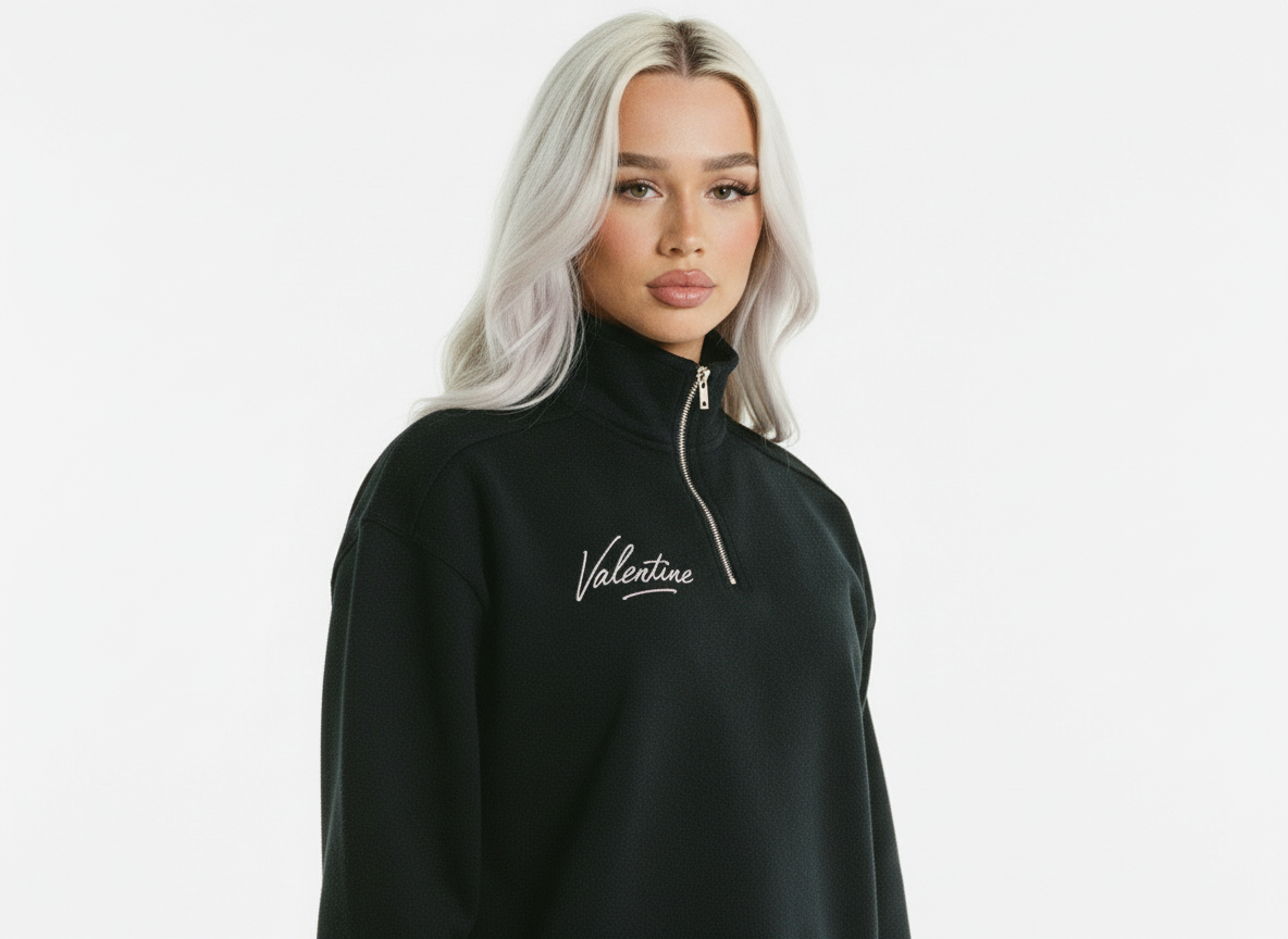 Womans Half-Zip Sweatshirt