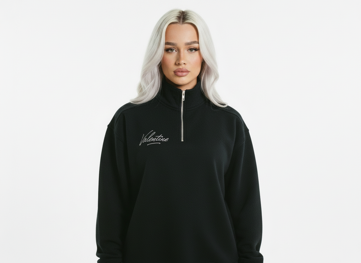 Womans Half-Zip Sweatshirt