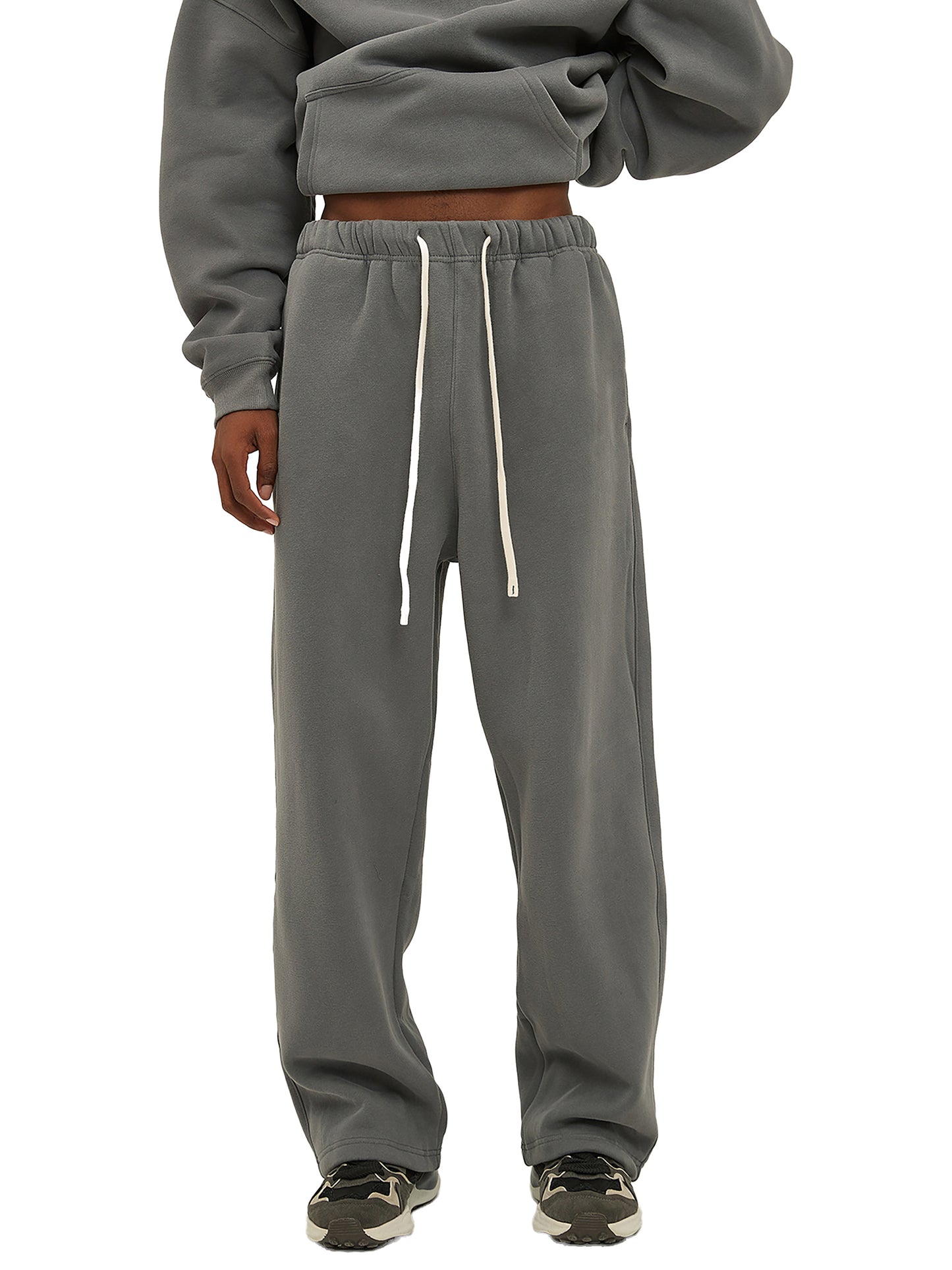 Mens Streetwear Straight Leg Pants - A