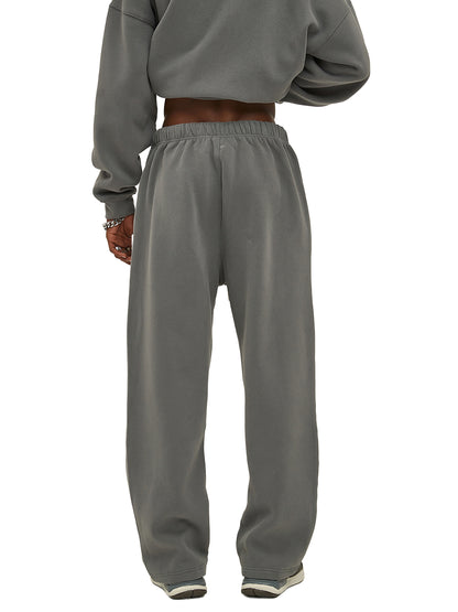 Mens Streetwear Straight Leg Pants - A
