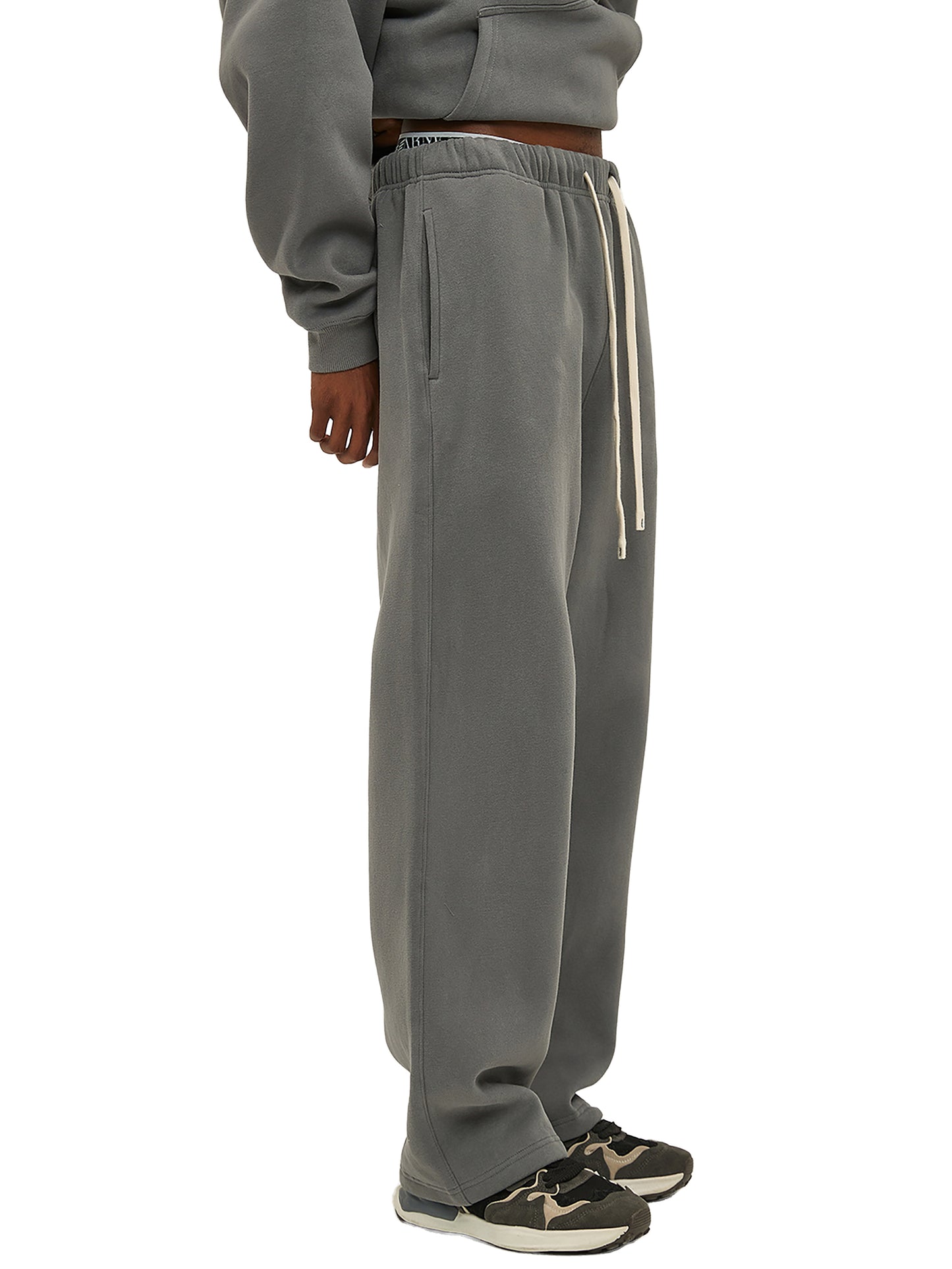 Mens Streetwear Straight Leg Pants - A