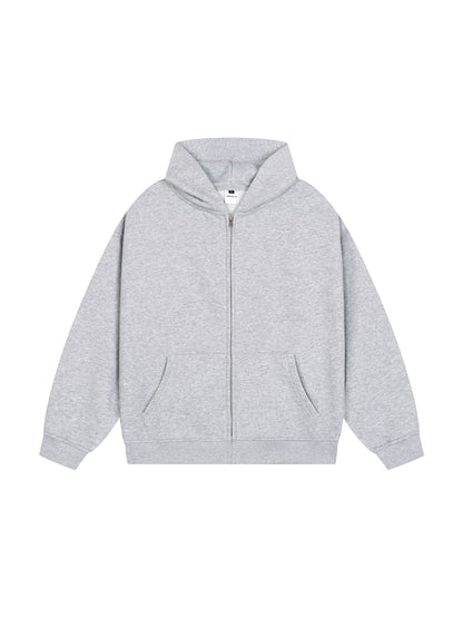Grey Heavyweight Zip-up Tracksuit Hoodie- Love Hurts
