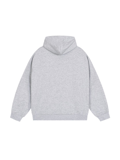 Grey Heavyweight Zip-up Tracksuit Hoodie- Love Hurts