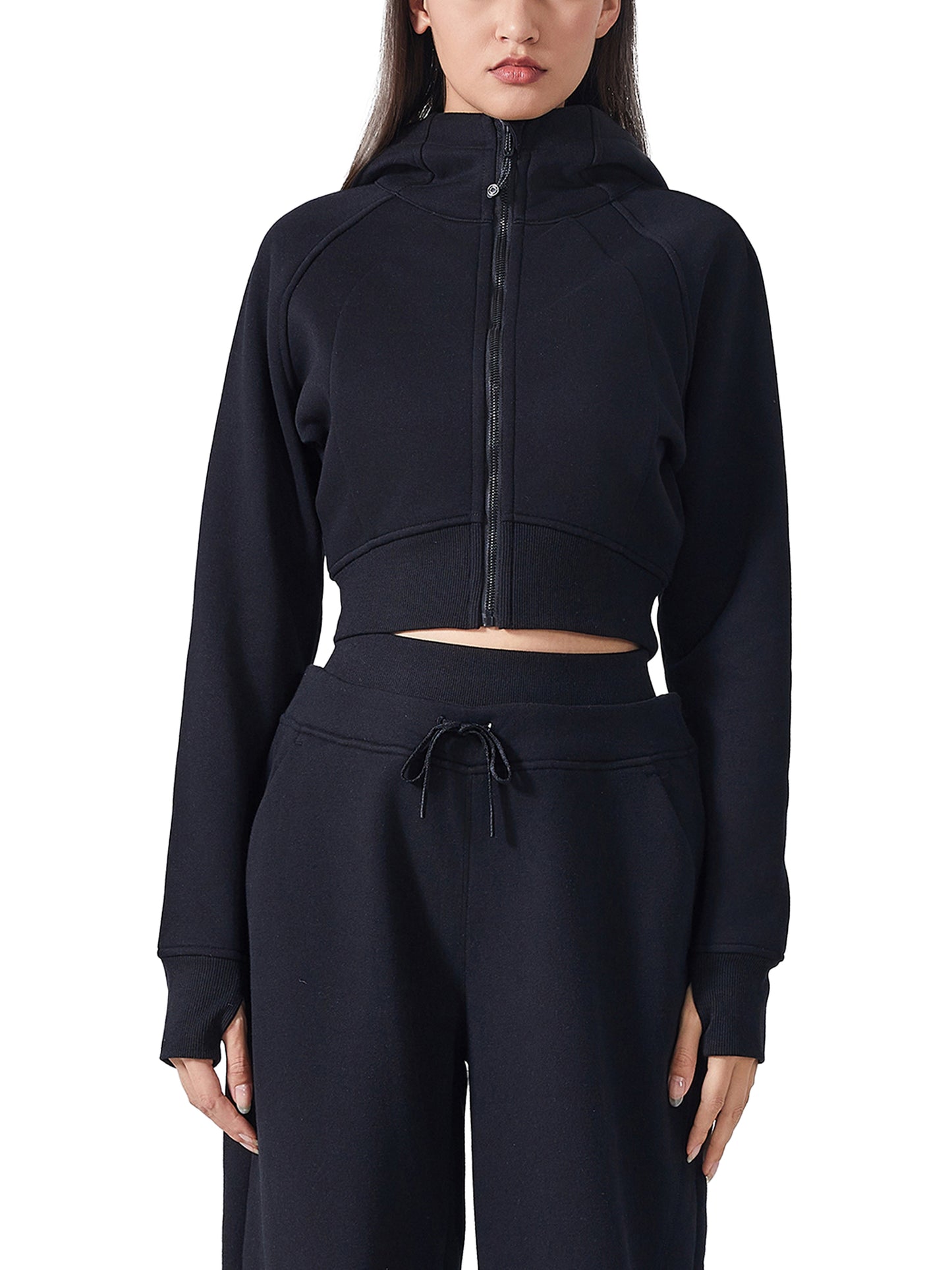 FATAL ATTRACTION Cropped Zip-Through Hoodie