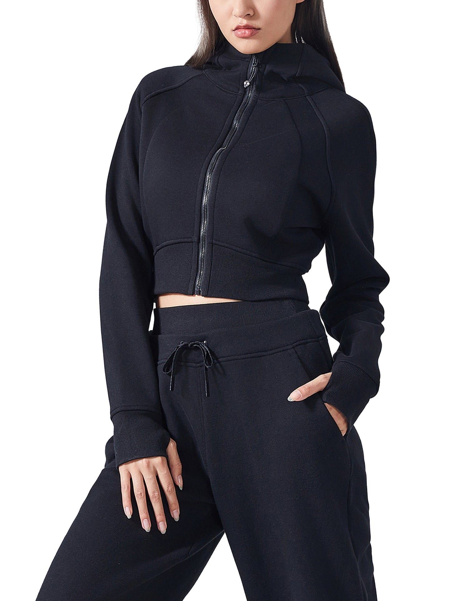 FATAL ATTRACTION Cropped Zip-Through Hoodie