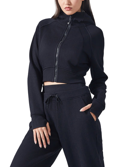 FATAL ATTRACTION Cropped Zip-Through Hoodie